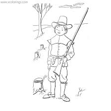 Check out our hunting coloring selection for the very best in unique or custom, handmade pieces from our shops. Pilgrim Boy Hunting Coloring Pages Xcolorings Com
