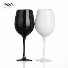 Elegante Set Di Bicchiere Di Vino Rosso Bianco Nero Calici Da 6 Pezzi La  Barra Di Casa Da 2,44 € | DHgate