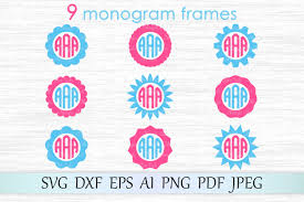 Download Free Monogram Frames Svg Circle Monograms Cut File Monogram Frames Dxf Crafter File