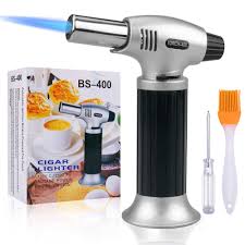 The windproof design means you can take it with you on the golf course, to the beach, on a boat, or in high altitude places where butane lighters are less effective. Culinary Blow Torch Tintec Chef Cooking Torch Lighter Butane Refillable Flame