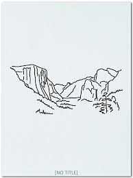 Yosemite National Park Line Art Minimalist Wall Art Drawing In 2021 Line Art National Parks Minimalist Wall Art