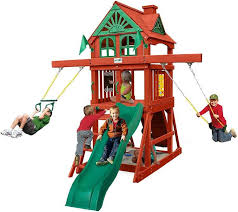 Get your kids off the couch and out metal swing set swing kids outdoor indoor toddler baby seat backyard swingset folding kids' playsets range from small, simple styles for single toddlers to sprawling playsets with multiple. Small Backyard Playsets The 10 Best Playsets For Small Yards