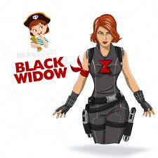 Black widow (natasha romanoff) icons. How To Draw Black Widow Logo Archives Draw It Cute
