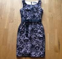 Mohito Sleeveless Midi Sheath Dress Floral Black Mesh Lace