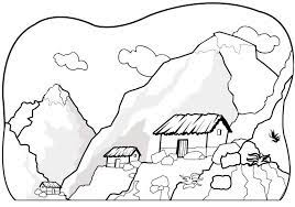 Mountains are the heights over a terrestrial surface having a foot and top. Mountains Coloring Page Coloring Home