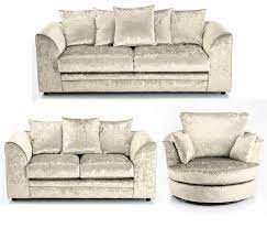 Silver crushed velvet fabric tub chair armchair home cafe lounge room sofa seat. New Mink Champagne Gold Crushed Velvet Byron 3 2 Seater Swivel Cuddle Chair Crushed Velvet Sofa Velvet Living Room Crushed Velvet Living Room