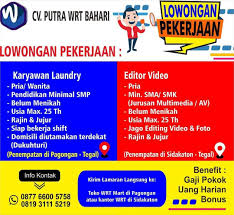 Kami menemukan sebanyak 110 lowongan kerja pemalang dan yang berkitan dengan lowongan kerja pemalang, loker pemalang, rekrutmen pemalang, peluang karir pemalang, kesempatan berkarir pemalang di loker.my.id. Lowongan Kerja Cv Putra Wrt Bahari Juni 2020