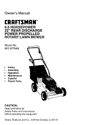 Find the lawn mower that meets the demands of your yard. Craftsman 917 377543 Owner S Manual Pdf Download Manualslib