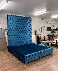 Toledo Bed In Teal Velvet In 2021 Bed Headboard Design Living Room Sofa Design Sofa Design