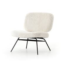 Caleb Accent Chair Ivory Angora Accent Chairs Modern Accent Chair Affordable Chair