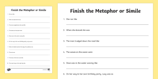 Get your class using metaphors in their writing by studying them first. Finish The Metaphors And Similes Worksheet Teacher Made Interactive English Worksheets Interactive English Worksheets For Metaphore And Simole Worksheets Math Proficiency Reading Games For 1st Graders Basic Math Questions With Solutions Subtraction