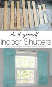 Tutorial How To Build Indoor Shutters Aqua Lane Designs On Remodelaholic Com Allthin Diy Interior Window Shutters Indoor Shutters Interior Window Shutters