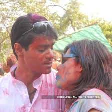 Anil and Cheena Vig at Vineet Jain's Holi party 2008