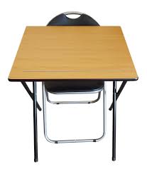 Folding benches (1) folding chairs (8) folding tables (8) stools & stackable chairs (3) table & chair covers (4) table & chair storage carts (5) top material. Exam Folding Table Chair Set For Work From Home Computer Laptop Study Dining Patio Table Chair Set Buy Online In Antigua And Barbuda At Antigua Desertcart Com Productid 192486018