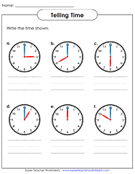 6th grade practice unit on telling time. Telling Time In Hours
