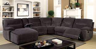Lots of people love having one big comfy spot power reclining styles also tend to have bonus features like charging options, storage consoles what fabric options are available for sectionals? Zuben Reclining Sectional Sofa Cm6853 In Gray Chenille Fabric
