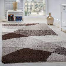 Der teppich ist optimal für alle. Shaggy Teppich Hochflor Langflor Weich Geometrisch Gemustert Braun Beige Creme Kaufen Bei Diva Teppich Center
