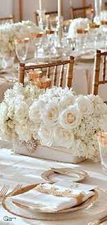 des centres de table de mariage reperes sur pinterest deco mariage blanc decoration table mariage theme mariage blanc