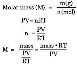 Number Of Moles Mass Molar Mass Can Substitute For N In The Ideal Gas Law Giving Pv M M Rt Can I Ideal Gas Law Physics And Mathematics Science Biology