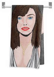 model Carla Beach Towel