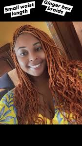 Small box braids ginger color