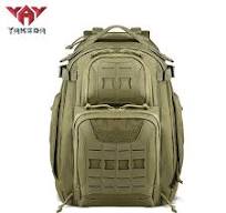 YAKEDA Military Tactical Backpack for Men Army 3 Day Assault Pack 42L Large  Molle Hiking Backpack - Green / 600D