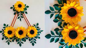 Paper Flower Wall Hanging Easy Wall Decoration Ideas Paper Craft Diy Wall Decor Y Handmade Flowers Paper Paper Flower Wall Decor Diy Wall Hanging Crafts