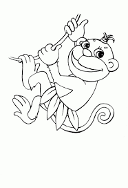 Monkey Coloring Pages For Kids Monkey Coloring Pages Cute Coloring Pages Animal Coloring Pages