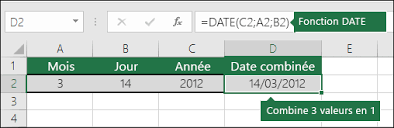 Date Date Fonction Support Office