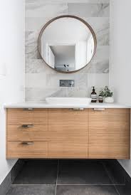 Small powder room floating vanity. Essastone Is Perfected For Life Making It A Great Addition To Any Home This Stunning Powder Room Feat Trendy Bathroom Tiles Trendy Bathroom Bathroom Makeover