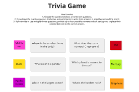 Trivia Game Template Ice Breakers Team Online Met Online