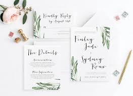 Olive Branch Greenery Wedding Invitations Custom Wedding Invitation Design Atlanta Georgia Stationery Weddings The Brumby Nest Calligr Branch Wedding Invitations