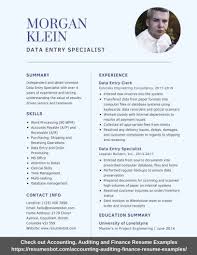 Data Entry Resume Samples And Tips Pdf Doc Resumes Bot Resume Examples Data Entry Resume