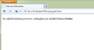 Situs web semantik telah terbukti lebih baik. Belajar Html Dasar Cara Membuat Paragraf Di Html Tag P Duniailkom