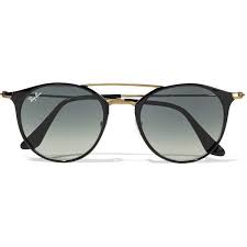 Black And Gold Aviator Ray Bans Ray Ban Round Frame Acetate And Gold Tone Sunglasses 180 Liked On Polyvor In 2020 Retro Sunglasses Round Ray Ban Round Sunglasses Retro Eyewear