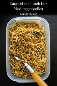 Lunch Box Stir Fried Egg Noodles Island Smile Lunch Box Recipes Recipes Food