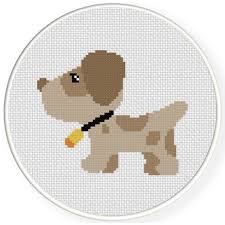 Total 10 designs.hope you'll find something here for your next cross stitch project. Cute Brown Dog Cross Stitch Pattern Daily Cross Stitch