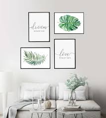 Set Of 4 Printsdream Without Fear Love Without Limitsliving Etsy Wall Decor Living Room Room Wall Decor Wall Printables