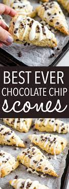 Best Ever Chocolate Chip Scones Recipe Scones Recipe Easy Fun Baking Recipes Best Dessert Recipes