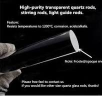 High-purity Transparent Quartz Glass Rods Light Guide, Dia. 4-25mm,L=150-500mm