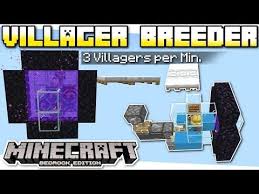 Minecraft Bedrock Automatic Villager Breeder 3 Per Min Tutorial Mcpe Ps4 Xbox Windows Switch Youtube In 2020 Minecraft Minecraft Plans Minecraft Farm