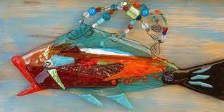 Glass Mosaics Grayton Beach Florida Introducing Grayton Beach Glass Artist Mary Hong Glass Art Broken Glass Art Glass Art Projects