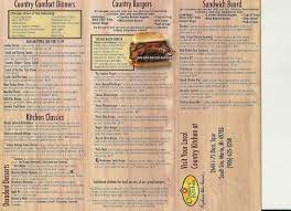 Menu does not tell you what comes on your plate. Home Living Blog Country Kitchen Menu