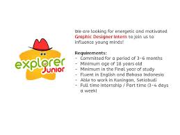 New bali, indonesia jobs added daily. Graphic Design Intern Studentjob Indonesia