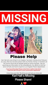 Kari Hall has been missing since 2/16/24 from Los Angeles CA. Please  repost! ❤️🙏 #missing #FindKariHall #MissingAdult #LosAngelesCA #California  #LosAngeles #KariHall #fyp #foryourpage