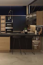Mooie Zwarte Keuken Met Warm Hout Belle Cuisine Noire Et Bois Cuisine Moderne Cuisine Noire Et Bois Cuisine Noire
