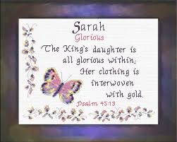 Sarah Name Blessings Personalized Cross Stitch Design From Joyful Expressions Cross Stitch Charts Christian Cross Stitch Cross Stitch