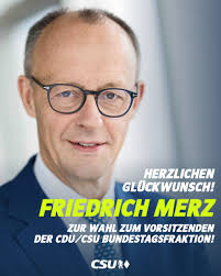 Herzlichen Glückwunsch Friedrich Merz zur erneuten Wahl zum Vorsitzenden  der CDU/CSU Bundestagsfraktion! Wir wünschen weiterhin viel Erfolg.