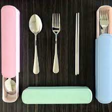 Motif gagang stainless dengan liss/corak warna menarik. Sendok Garpu Sumpit Set Sendok Set Garpu Set Peralatan Makan Sumpit Set Alat Makan Shopee Indonesia