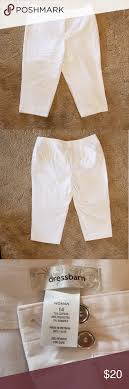 Dress Barn White Capris These White Capris Are Size 14 From Dress Barn There Is One Tiny Spot On The Front No Back Pockets Dress Ba My Posh Picks In 2019